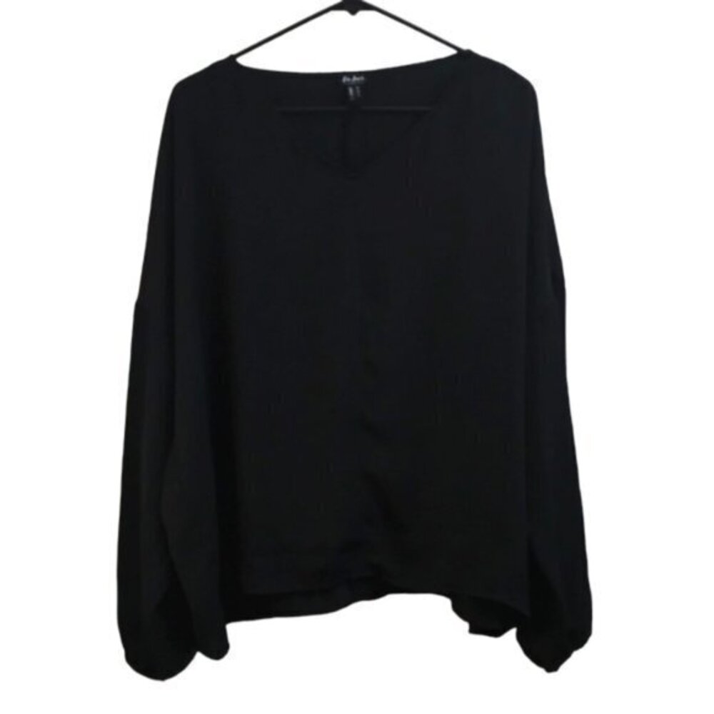 Du Jour Black Blouse Fresh Modern Now Size Medium GUC #1670